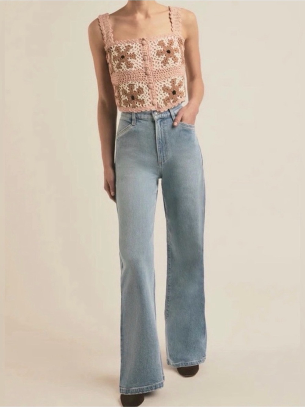 Favorite Daughter The Mischa Wide Leg Jeans 28 Tahoe Super High Rise Trouser EUC